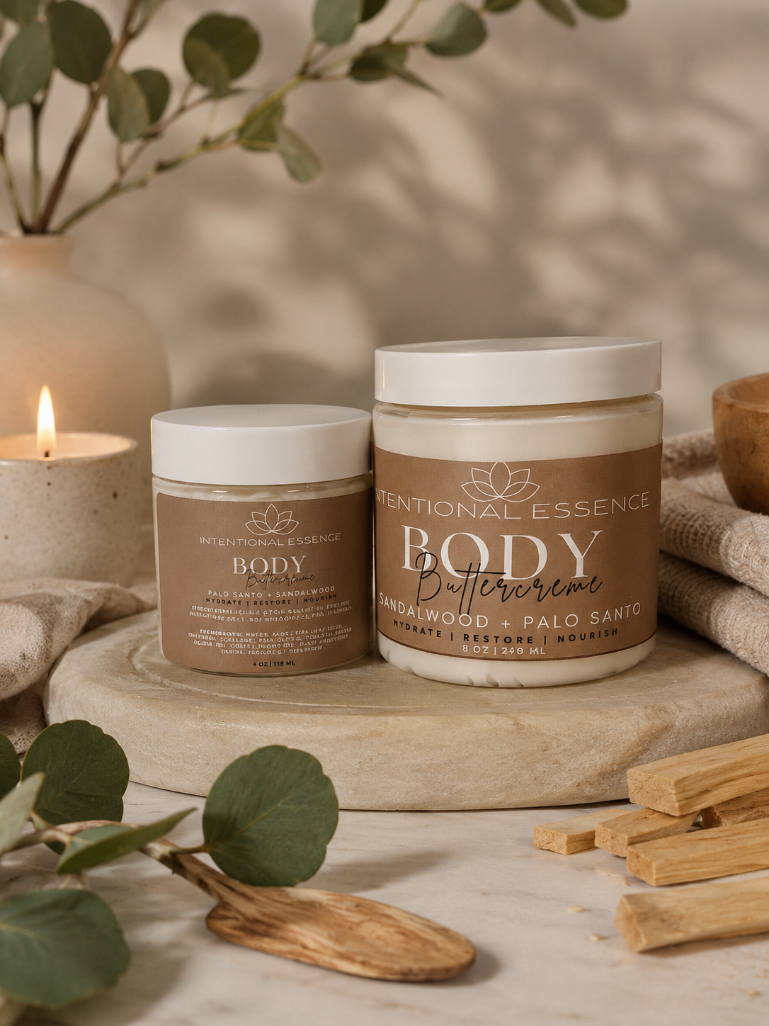 Renew- Palo santo + Sandalwood Body ButterCreme