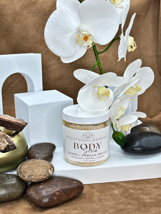 Luxury- Suede + Vanilla Orchid Body Scrub