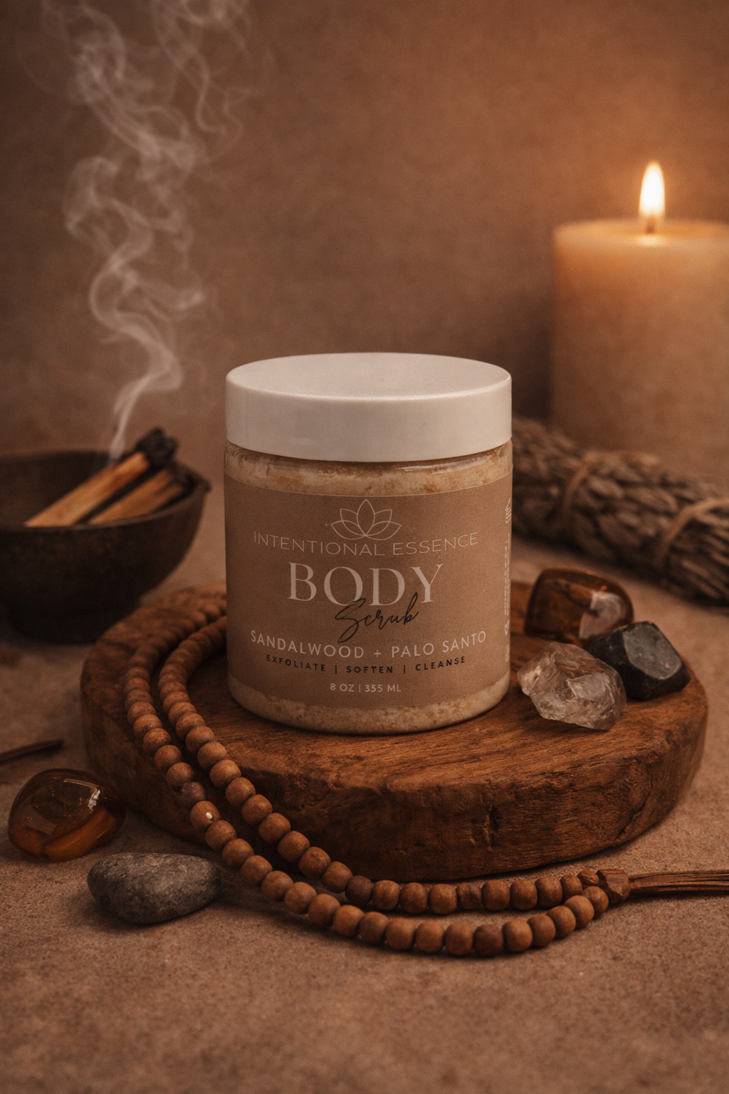 Renew- Palo santo + Sandalwood Body Scrub